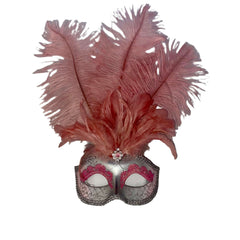 Godiva Feathered Small Venetian Mask