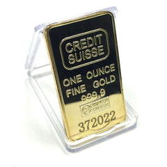 Gold Credit Suisse One Ounce Ingot Replica Prop