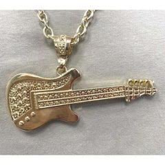 Gold Guitar Necklace