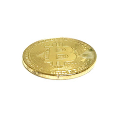 Gold Plated Bitcoin Cryptocurrency BTC Collectible Replica Display Prop