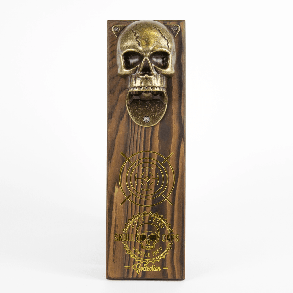 Gold Skull Bottle Cap Opener