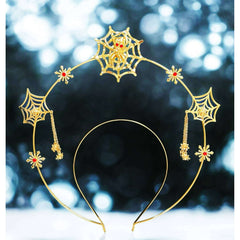 Gold Spiderweb Halo Headpiece