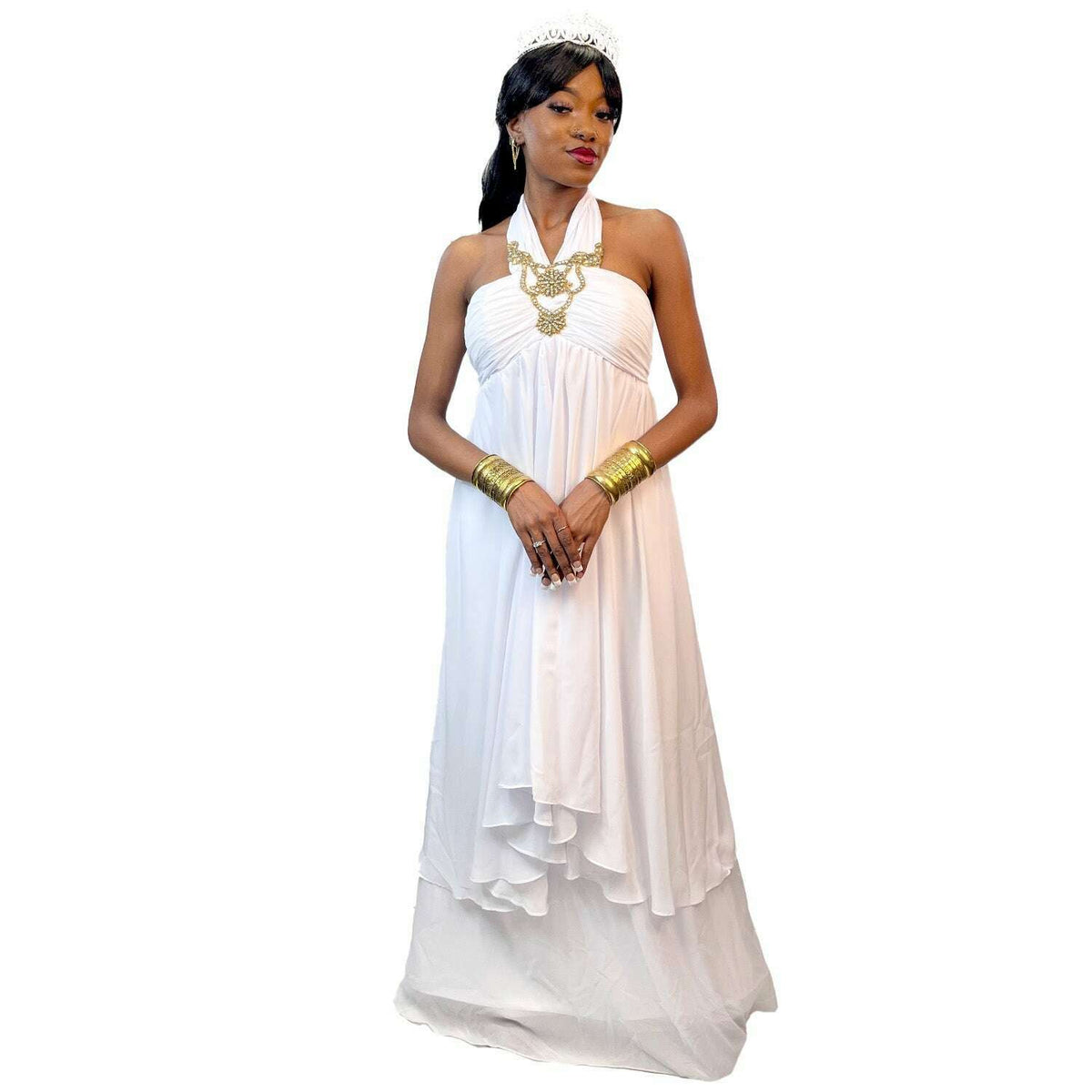 Grecian Goddess Hera Adult Costume w/ Crown