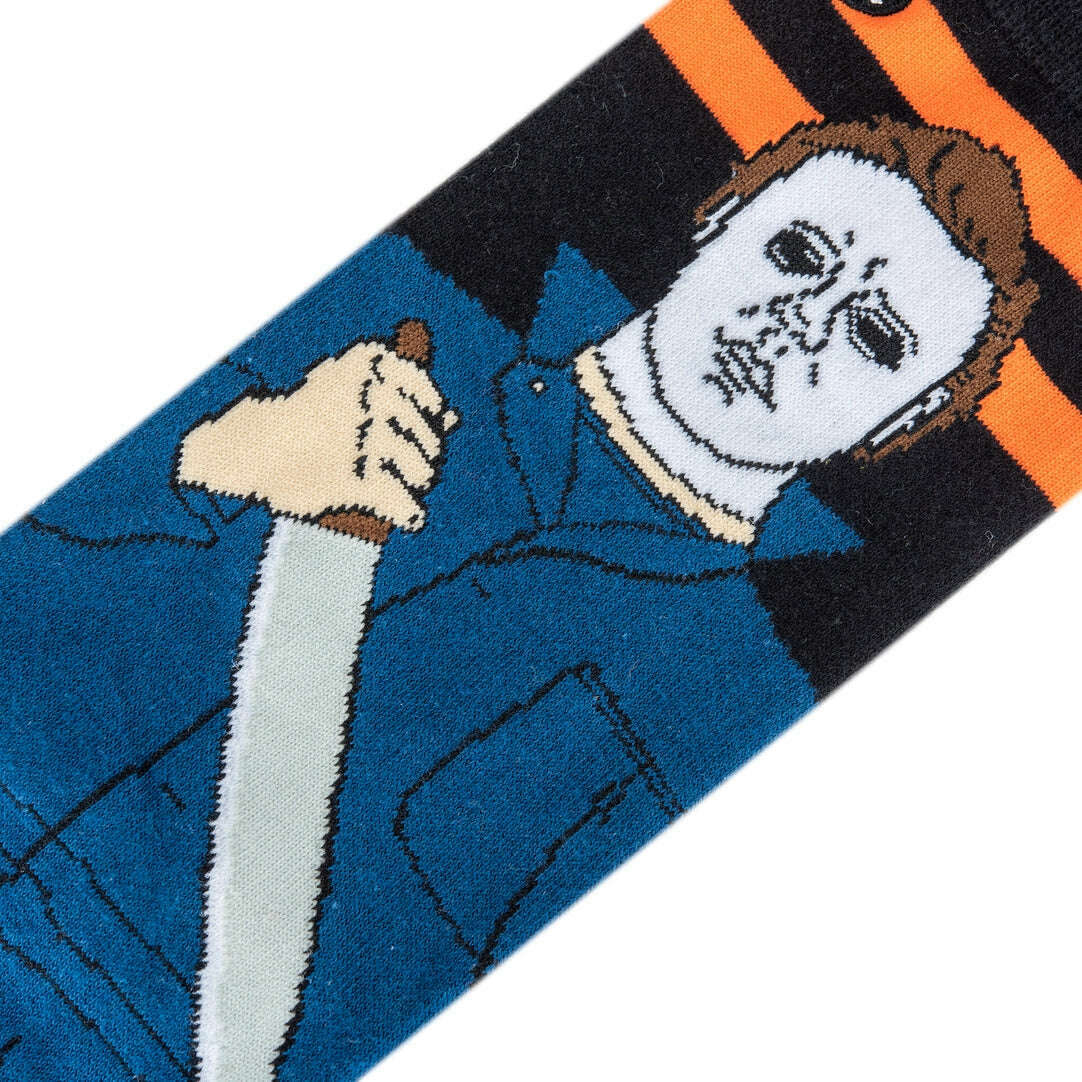 Halloween 2: Michael Myers Crew Length Mix Match Knit Socks