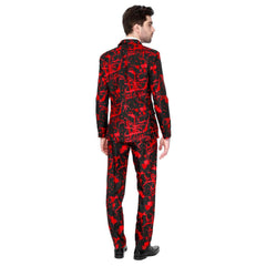 Halloween Black & Red Blood Splatter Suitmeister Adult Costume