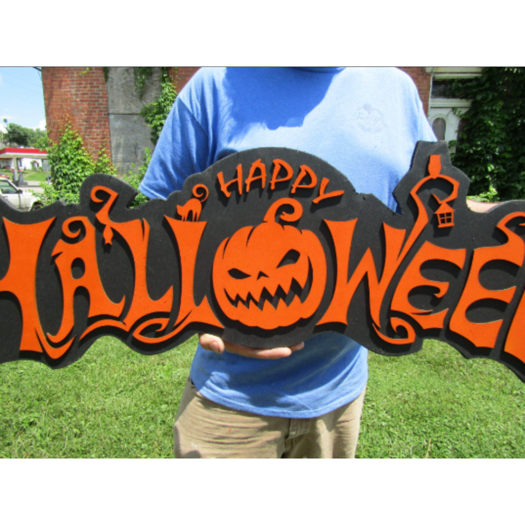 Halloween Jack O Lantern Spooky Forest Sign