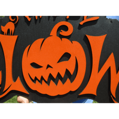 Halloween Jack O Lantern Spooky Forest Sign