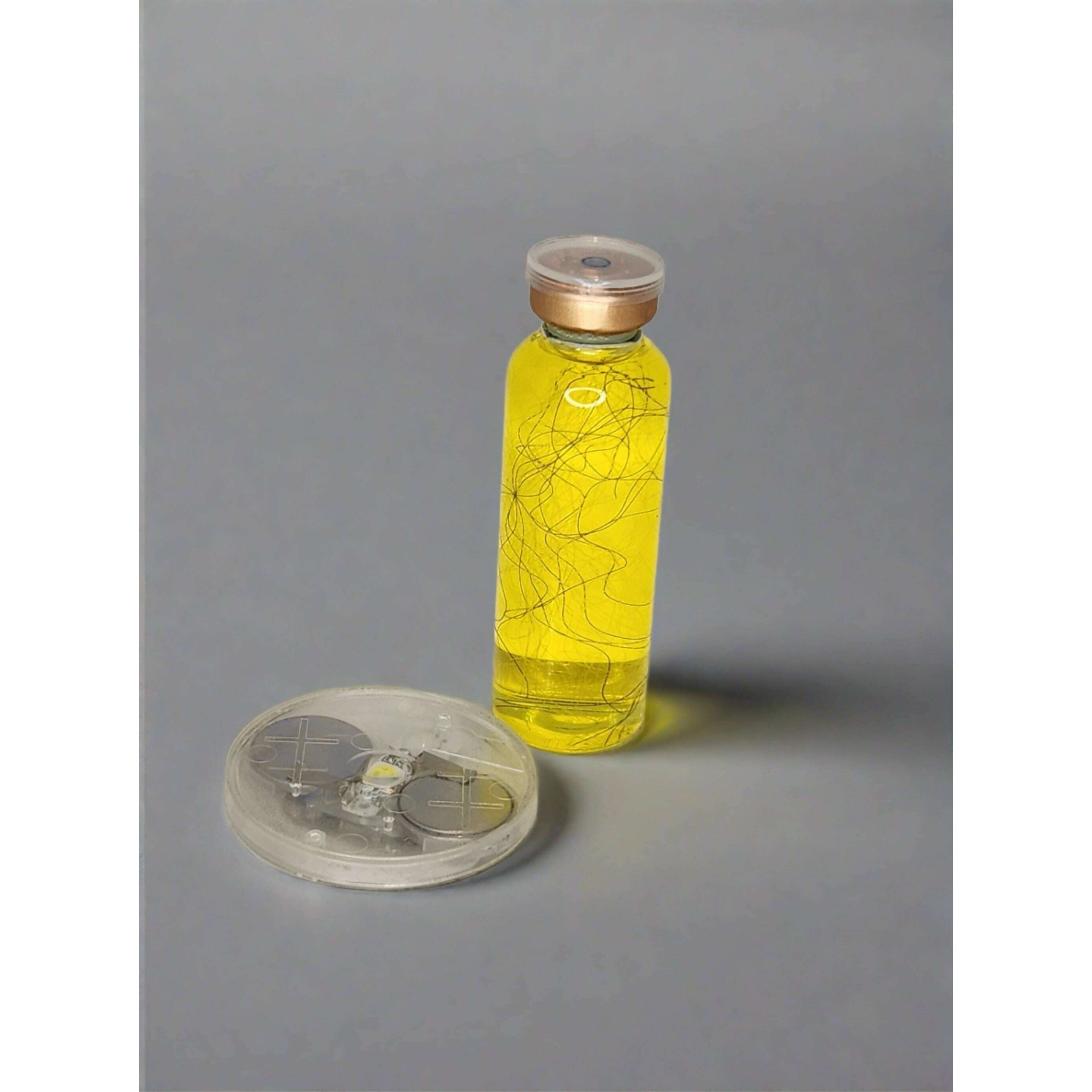 Halloween Medical Prop Vial & LED Light Up Disc Set