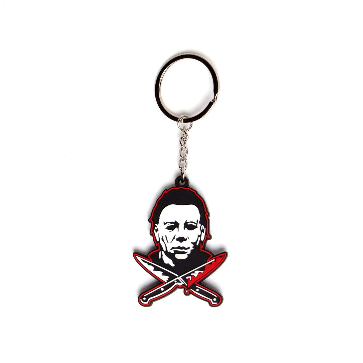 Halloween Michael Myers Crossed Knives Keychain