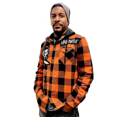 Halloween Michael Myers Orange Flannel Unisex Hoodie