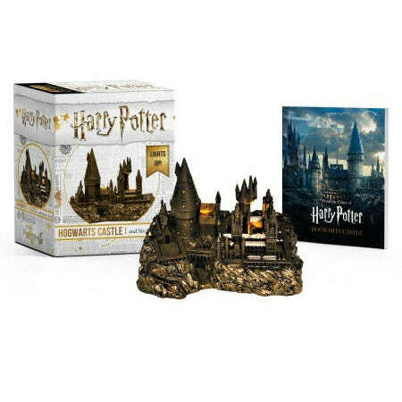 Harry Potter Light Up Mini Hogwarts Castle Collectible w/ Sticker Book