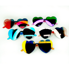 Heart Shaped Revo Lens Sunglasses