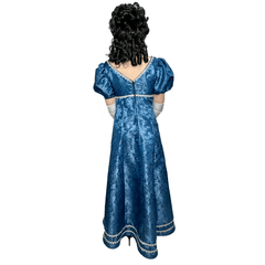 High Class Blue and Silver Regency Empire Dress Adult Costume