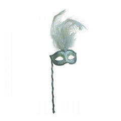 Holding Stick Feathered Venetian Mask