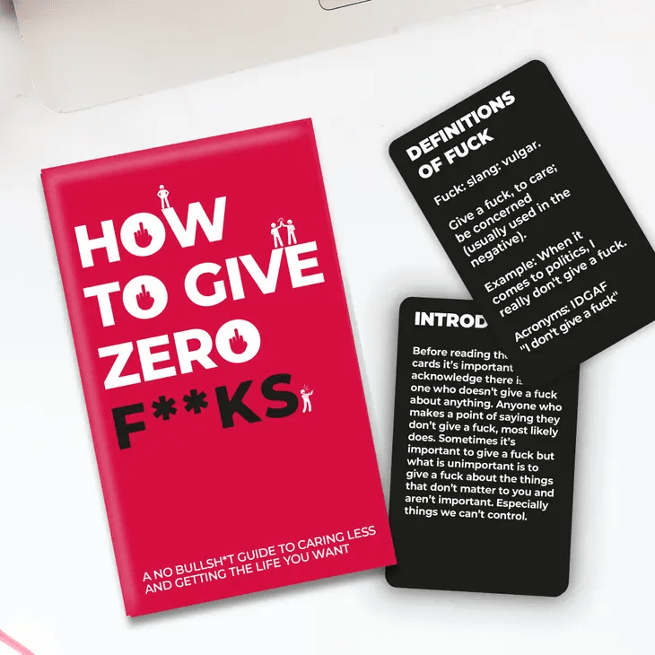 How to Give Zero F*cks Self-Affirmation Cards