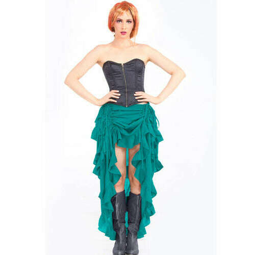 Hunter Green Steampunk Show Girl Skirt