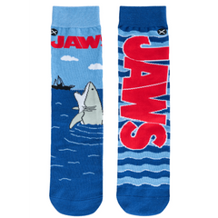 Jaws Movie Open Wide Crew Length Mix Match Knit Socks