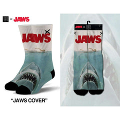 Jaws Movie Poster Crew Length Knit Socks