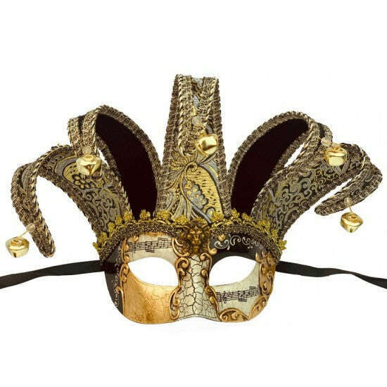 Jester Bells Venetian Mask