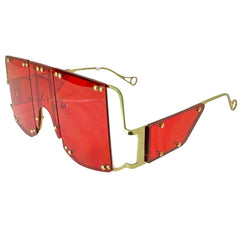 Large Funky Sunglasses w/ Gold Metal Arms