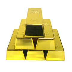 Large Gold Bar Plastic Replica - Weighted Filled Prop