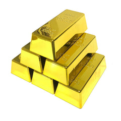 Large Gold Bar Plastic Replica - Weighted Filled Prop