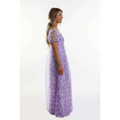 Lavender Adult Regency Puffy Sleeve Dress