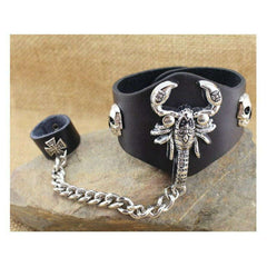 Leather Chain Scorpion Bracelet