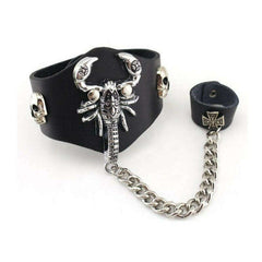 Leather Chain Scorpion Bracelet