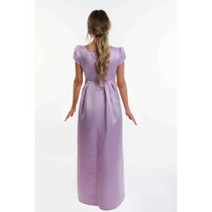 Lilac Regency Adult Satin Puffy Sleeve Dress