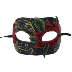 Los Muertos Embroidered Rose Cat Mask