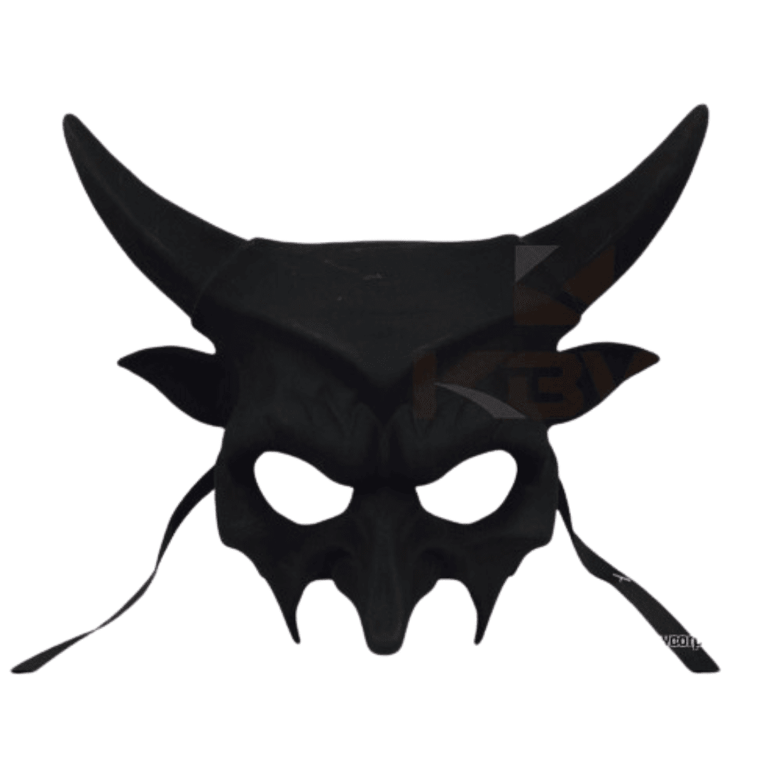 Matte Black Masquerade Devil Mask