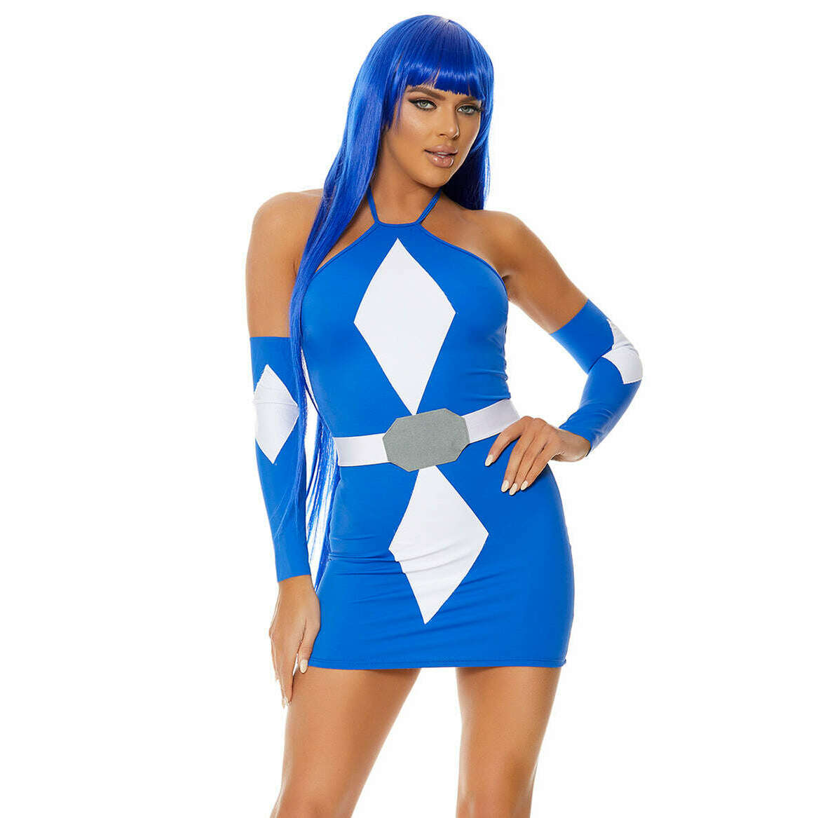 Mega Power Sexy Blue Superhero Women's Costume