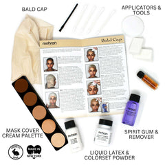 Mehron Premium Bald Cap & Makeup Kit