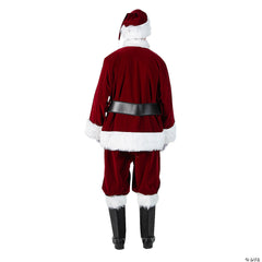 Men's Burgundy Velvet Santa Suit Adult Costume