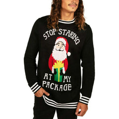 Men's Stop Staring Ugly Christmas Sweater