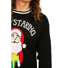 Men's Stop Staring Ugly Christmas Sweater