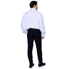 Men's White Ruffle Front Costume Shirt