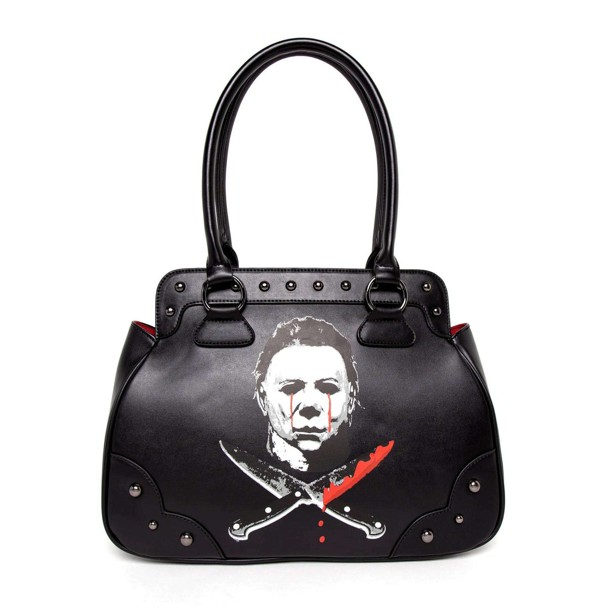 Michael Myers Crossed Knives Studded Handbag