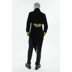 Military Styled Embroidered Frock Men's Tailcoat