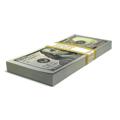 Money Prop - New Style $100 Crisp New $50,000 Blank Filler 5-Stack Package