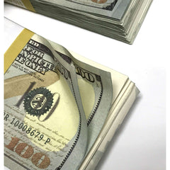 Money Prop - New Style $100's Aged-Look $50,000 Blank Filler 5-Stack Package