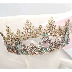 Multicolor Rhinestone Queen Crown