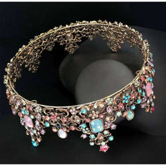 Multicolor Rhinestone Queen Crown