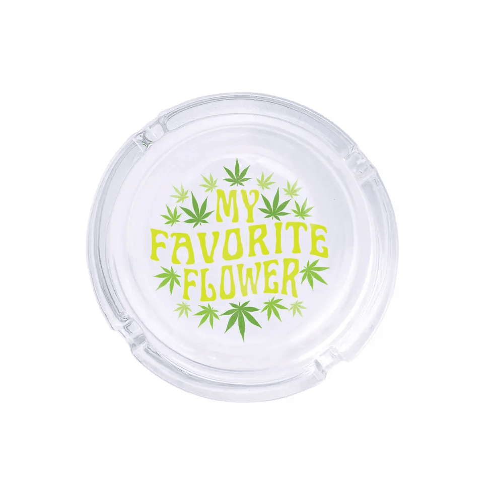 My Favorite Flower Glass Ashtray