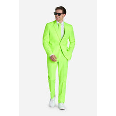 OppoSuits Neon Lucky Lime Three Piece Suit