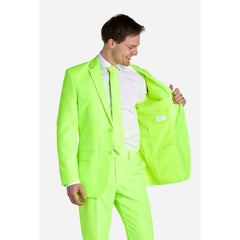 OppoSuits Neon Lucky Lime Three Piece Suit