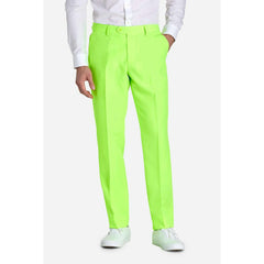 OppoSuits Neon Lucky Lime Three Piece Suit