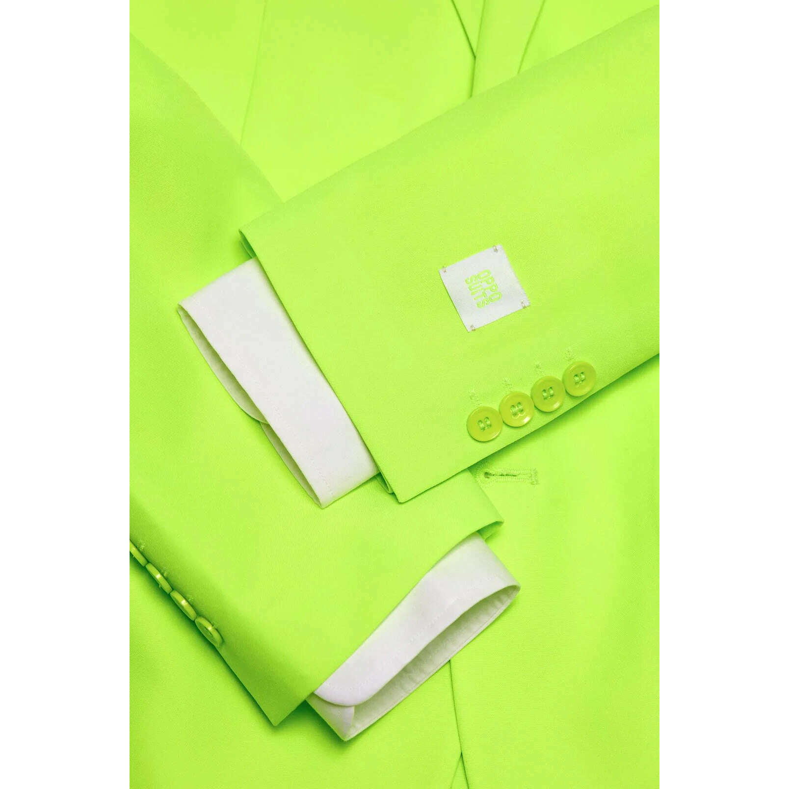 OppoSuits Neon Lucky Lime Three Piece Suit