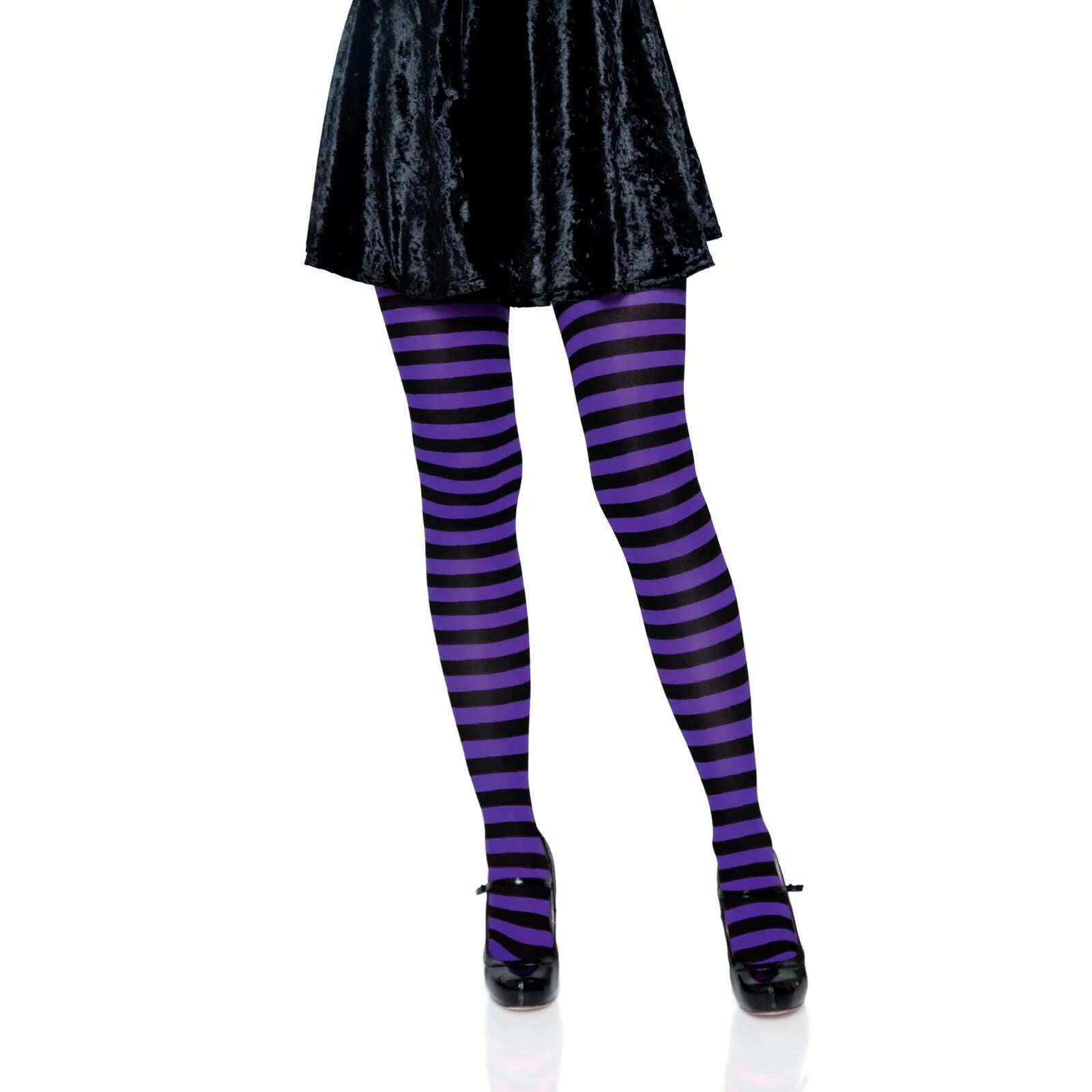 Nylon Striped Tights